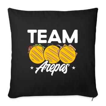 Les gourmands arepas vénézuéliens - Housse de coussin décorative 45 x 45 cm - noir - Devant