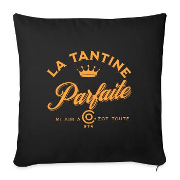 La Tantine Parfaite... - Housse de coussin décorative 45 x 45 cm - noir - Devant