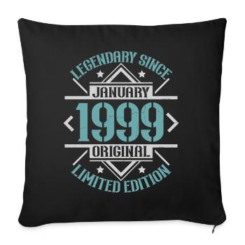 Legendary since January 1999 limited edition - Sofa pillowcase 17,3'' x 17,3'' (45 x 45 cm) - black - Front