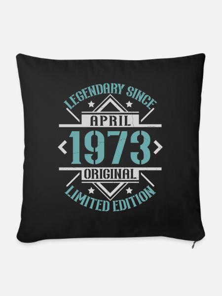 Legendär seit April 1973 limitierte Auflage - Sofakissenbezug 45 x 45 cm - Schwarz