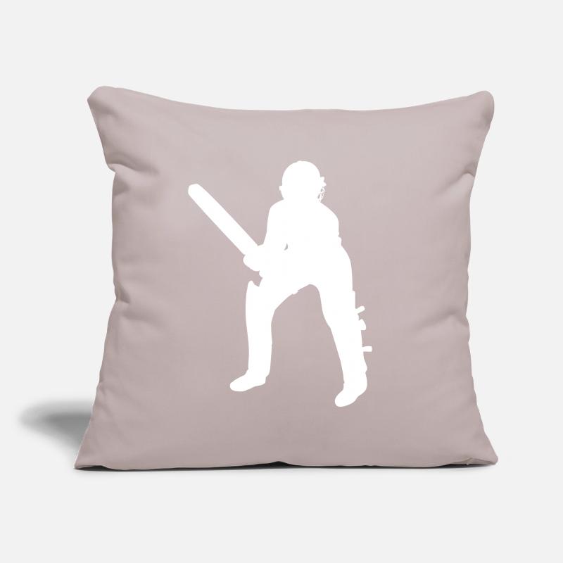 Cricket Batsman Batter Sofa pillowcase 17,3'' x 17,3'' (45 x 45 cm)