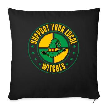 Sorcières - Housse de coussin décorative 45 x 45 cm - noir - Devant