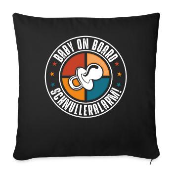 Baby on Board - Sofa pillowcase 17,3'' x 17,3'' (45 x 45 cm) - black - Front
