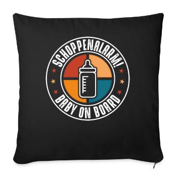 Alarme de bouteille - Housse de coussin décorative 45 x 45 cm - noir - Devant