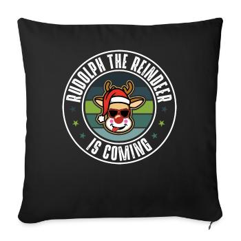 Rudolph - Sofa pillowcase 17,3'' x 17,3'' (45 x 45 cm) - black - Front