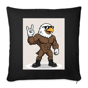 Stark & Cool – Tierischer Power Style - Sofakissenbezug 45 x 45 cm - Schwarz - Vorne
