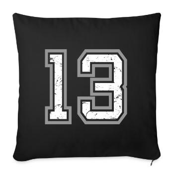 Cool Number 13 - 13 ans 13th Birthday Gift - Housse de coussin décorative 45 x 45 cm - noir - Devant
