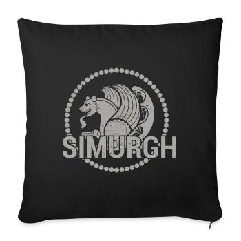 Faravahar Zoroastrianism Simurgh Persia - Sofa pillowcase 17,3'' x 17,3'' (45 x 45 cm) - black - Front