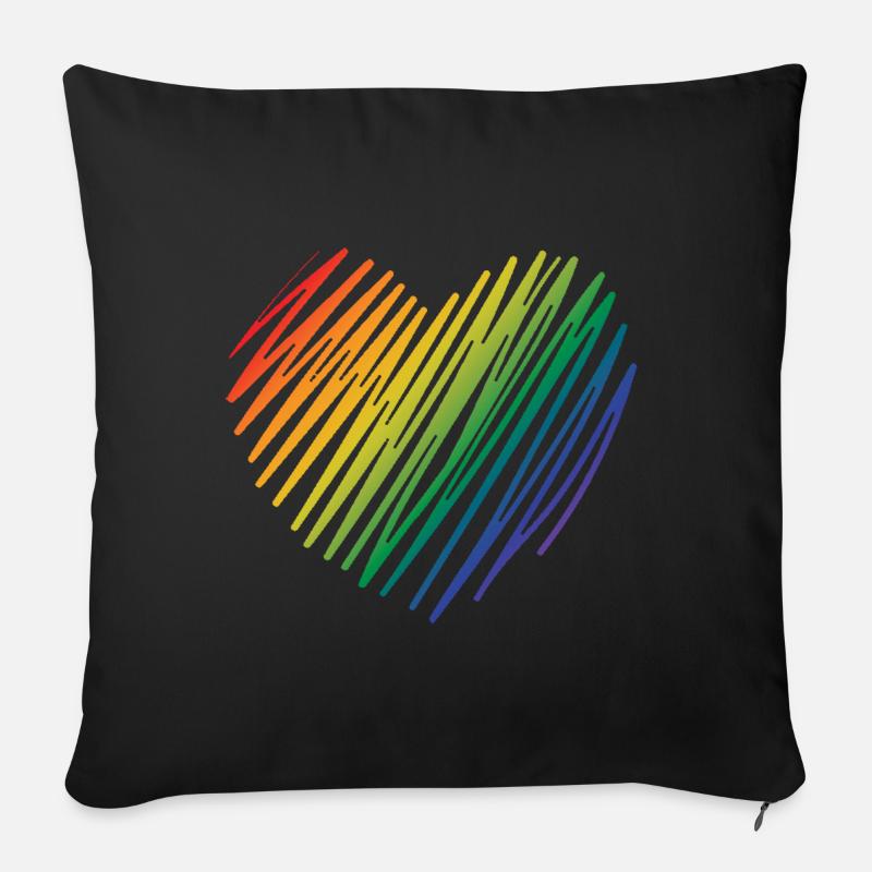 Heartsss - Sofakissenbezug 45 x 45 cm - Schwarz