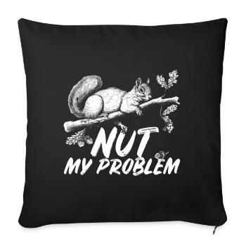 Eichhörnchen Écureuil Nut mon problème - Housse de coussin décorative 45 x 45 cm - noir - Devant