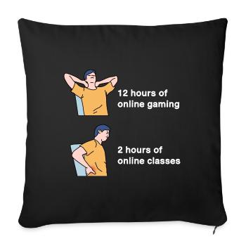 Student joke design for young proud Pinoys - Sofa pillowcase 17,3'' x 17,3'' (45 x 45 cm) - black - Front