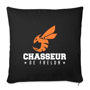 Chasseur de frelon Humour Frelon Asiatique Drôle - Housse de coussin décorative 45 x 45 cm - noir - Devant