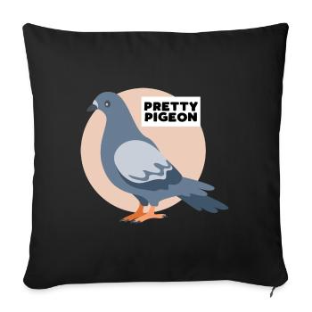 Pretty pigeon Cute design for pigeon fans - Sofa pillowcase 17,3'' x 17,3'' (45 x 45 cm) - black - Front