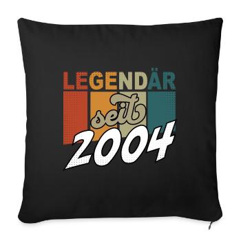 20. Geburtstag Mann Frau 20 Jahre 2004 Geschenk - Sofakissenbezug 45 x 45 cm - Schwarz - Vorne