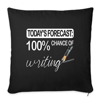Author Journalist Teacher Writing Content Creator - Sofakissenbezug 45 x 45 cm - Schwarz - Vorne