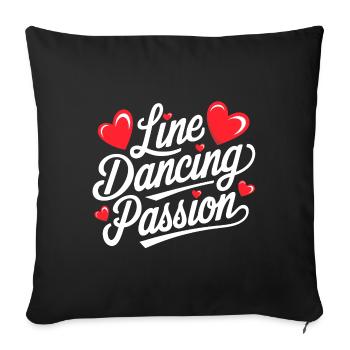 Line Dancing Country Dance - Line Dance Tanzen - Sofa pillowcase 17,3'' x 17,3'' (45 x 45 cm) - black - Front