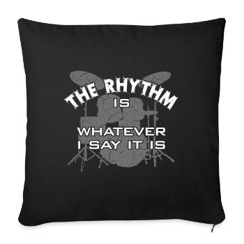Drums Drummer Rhythm Tempo - Sofa pillowcase 17,3'' x 17,3'' (45 x 45 cm) - black - Front