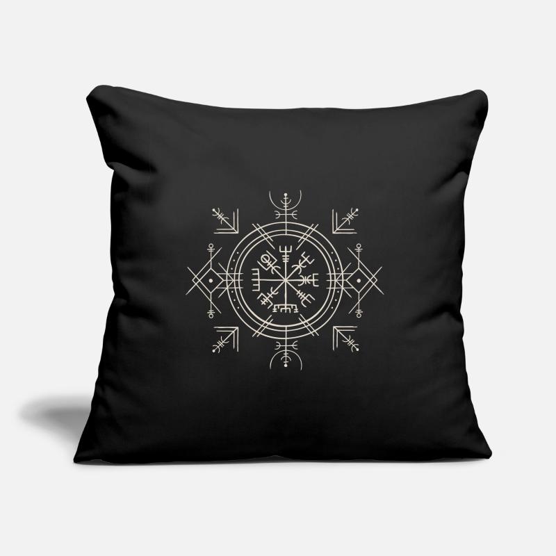 Vikings Compass Nordic Celtic scandinavia Rune Sofa pillowcase 17,3'' x 17,3'' (45 x 45 cm)