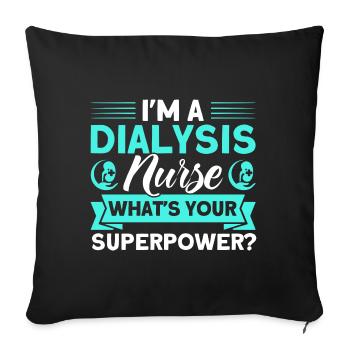 Dialyse Schwester Dialyse Behandlung Dialyse Gesch - Sofakissenbezug 45 x 45 cm - Schwarz - Vorne