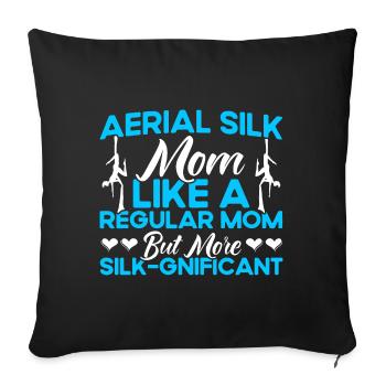 Aerial Silk Aerial Acrobats Aerial Yoga Workout Gesc - Sofa pillowcase 17,3'' x 17,3'' (45 x 45 cm) - black - Front