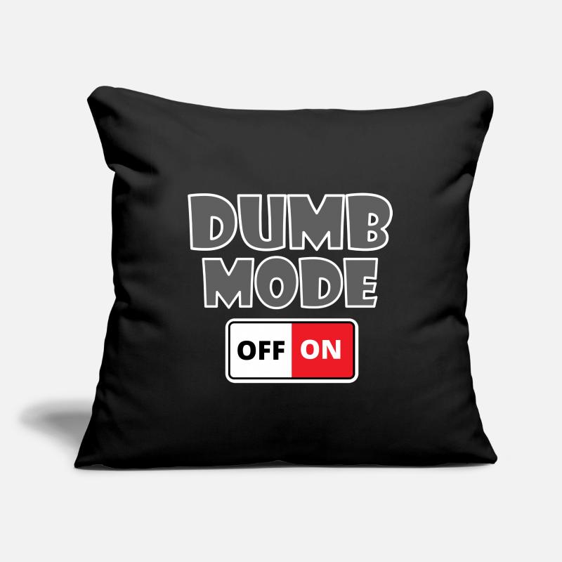 Dumb mode on off cadeau Housse de coussin décorative 45 x 45 cm
