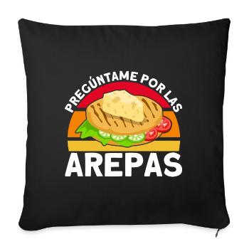 Food Lovers Colombian Arepa Arepas Gesche - Sofa pillowcase 17,3'' x 17,3'' (45 x 45 cm) - black - Front