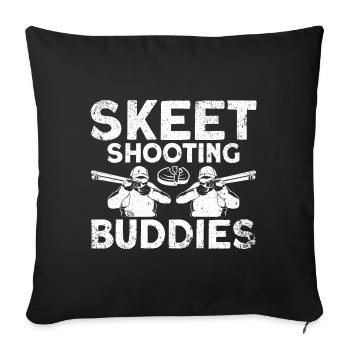 Club de tir Tir au pigeon d’argile Tir Sports Cadeau - Housse de coussin décorative 45 x 45 cm - noir - Devant