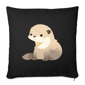 Cute Mongoose - Sofa pillowcase 17,3'' x 17,3'' (45 x 45 cm) - black - Front