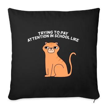 Design étudiant pour les jeunes fiers Pinoys - Housse de coussin décorative 45 x 45 cm - noir - Devant