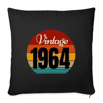Jahrgang 1964 - Sofakissenbezug 45 x 45 cm - Schwarz - Vorne