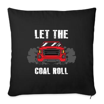 Carbon roller design for diesel drivers - Sofa pillowcase 17,3'' x 17,3'' (45 x 45 cm) - black - Front