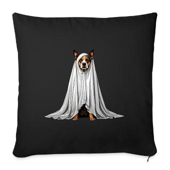 scary dog ghost - Sofa pillowcase 17,3'' x 17,3'' (45 x 45 cm) - black - Front