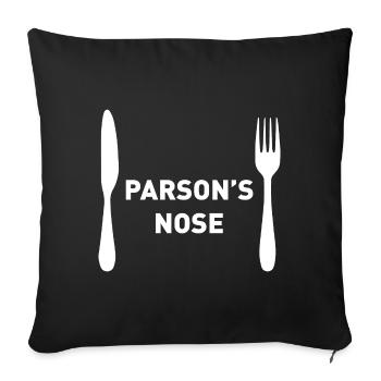 Funny Christmas Dinner Menu Choice - Parson's Nose - Sofa pillowcase 17,3'' x 17,3'' (45 x 45 cm) - black - Front