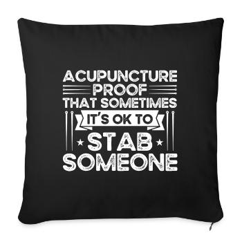 Acupuncteur Médecine Alternative Médecine Chinoise - Housse de coussin décorative 45 x 45 cm - noir - Devant