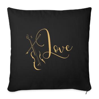 Orchestra Violinist Violin Lover Gift - Sofa pillowcase 17,3'' x 17,3'' (45 x 45 cm) - black - Front