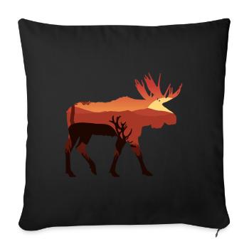 Moose - Sofa pillowcase 17,3'' x 17,3'' (45 x 45 cm) - black - Front