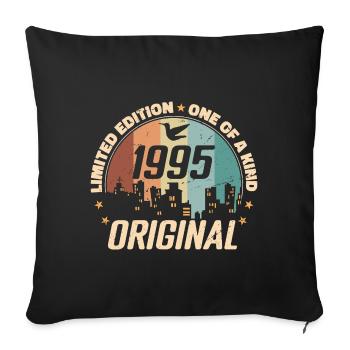 1995 Birthday Gift Timeless '95 Vintage 1995 - Sofa pillowcase 17,3'' x 17,3'' (45 x 45 cm) - black - Front