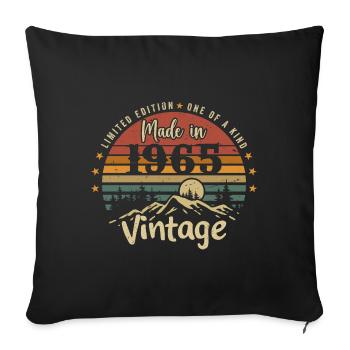 1965 Anniversaire Né En 1965 Édition Limitée - Housse de coussin décorative 45 x 45 cm - noir - Devant