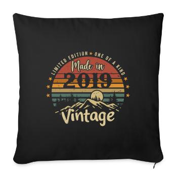 2019 Anniversaire Né En 2019 Édition Limitée - Housse de coussin décorative 45 x 45 cm - noir - Devant