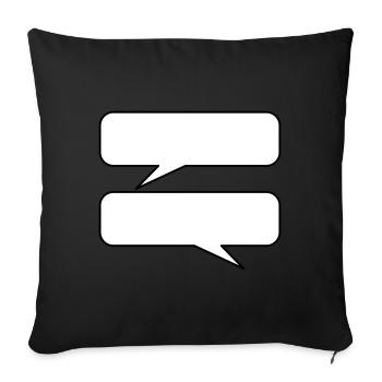 Speech bubbles empty to design your own gift - Sofa pillowcase 17,3'' x 17,3'' (45 x 45 cm) - black - Front