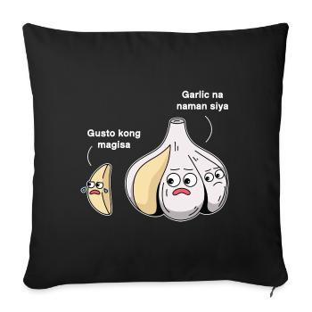 Fil-Am Garlic Design for Proud Pinoys - Sofa pillowcase 17,3'' x 17,3'' (45 x 45 cm) - black - Front