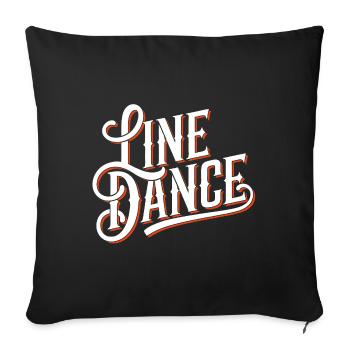 Conception de danse en ligne pour danseurs et groupe de danse - Housse de coussin décorative 45 x 45 cm - noir - Devant