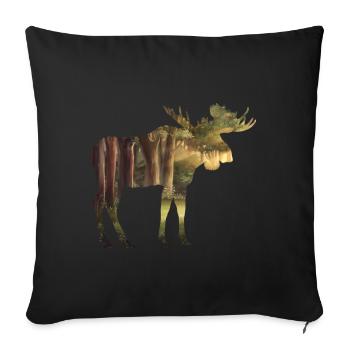 Moose - Sofa pillowcase 17,3'' x 17,3'' (45 x 45 cm) - black - Front