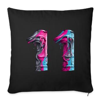 NR. 11 NUMMER 11 COOL 11. GEBURTSTAG - Sofakissenbezug 45 x 45 cm - Schwarz - Vorne