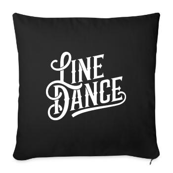 Line Dancing Country Dance - Line Dance Tanzen - Sofa pillowcase 17,3'' x 17,3'' (45 x 45 cm) - black - Front