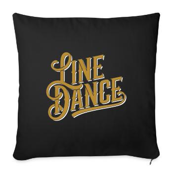 Line Dancing Country Dance - Line Dance Tanzen - Sofa pillowcase 17,3'' x 17,3'' (45 x 45 cm) - black - Front