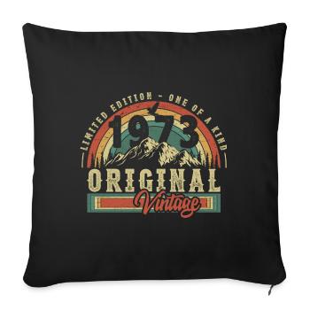 1973 Birthday born in 1973 Retro Vintage - Sofa pillowcase 17,3'' x 17,3'' (45 x 45 cm) - black - Front
