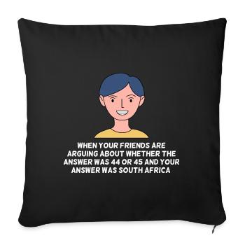 Conception de mauvaise réponse pour les jeunes Pinoys fiers - Housse de coussin décorative 45 x 45 cm - noir - Devant