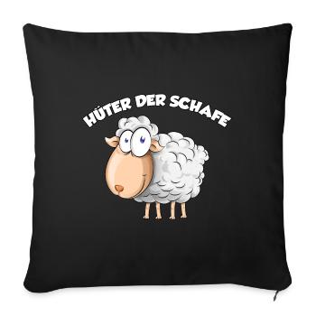 Gardien des moutons - Housse de coussin décorative 45 x 45 cm - noir - Devant
