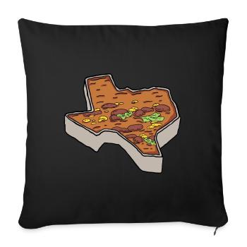 Chili con Carne Kartendesign für Liebhaber der - Sofakissenbezug 45 x 45 cm - Schwarz - Vorne
